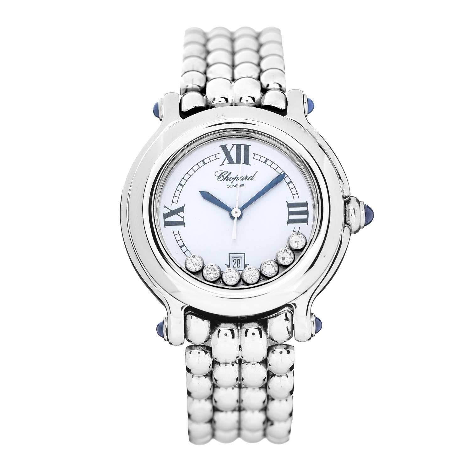 Chopard Stainless Steel 7 Diamond 32mm Happy Sport Quartz Watch 1 of 6
