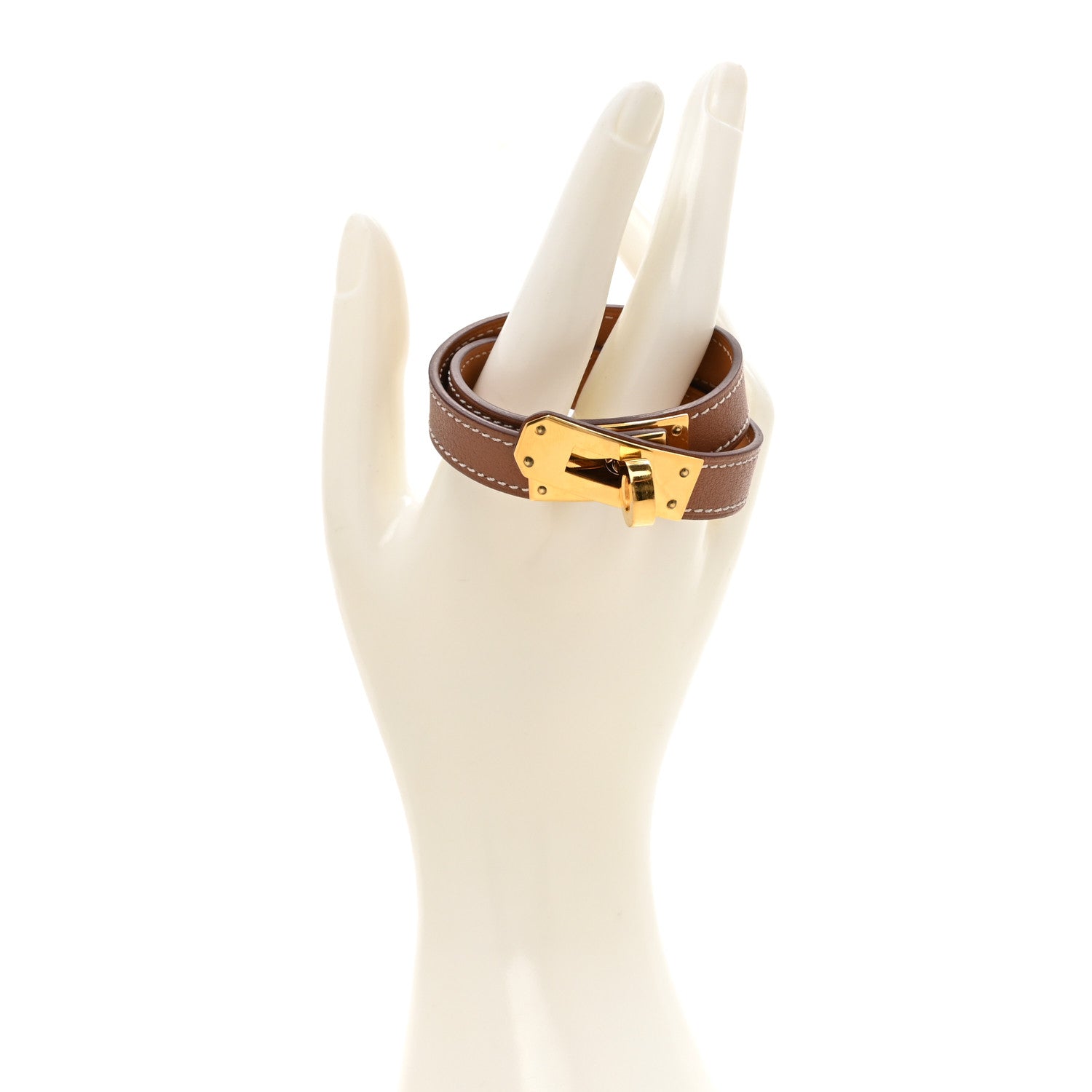 Hermes Swift Kelly Double Tour Bracelet T3 Gold 2 of 8