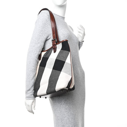Burberry Canvas Mega Check Print Tote Beige 2 of 13