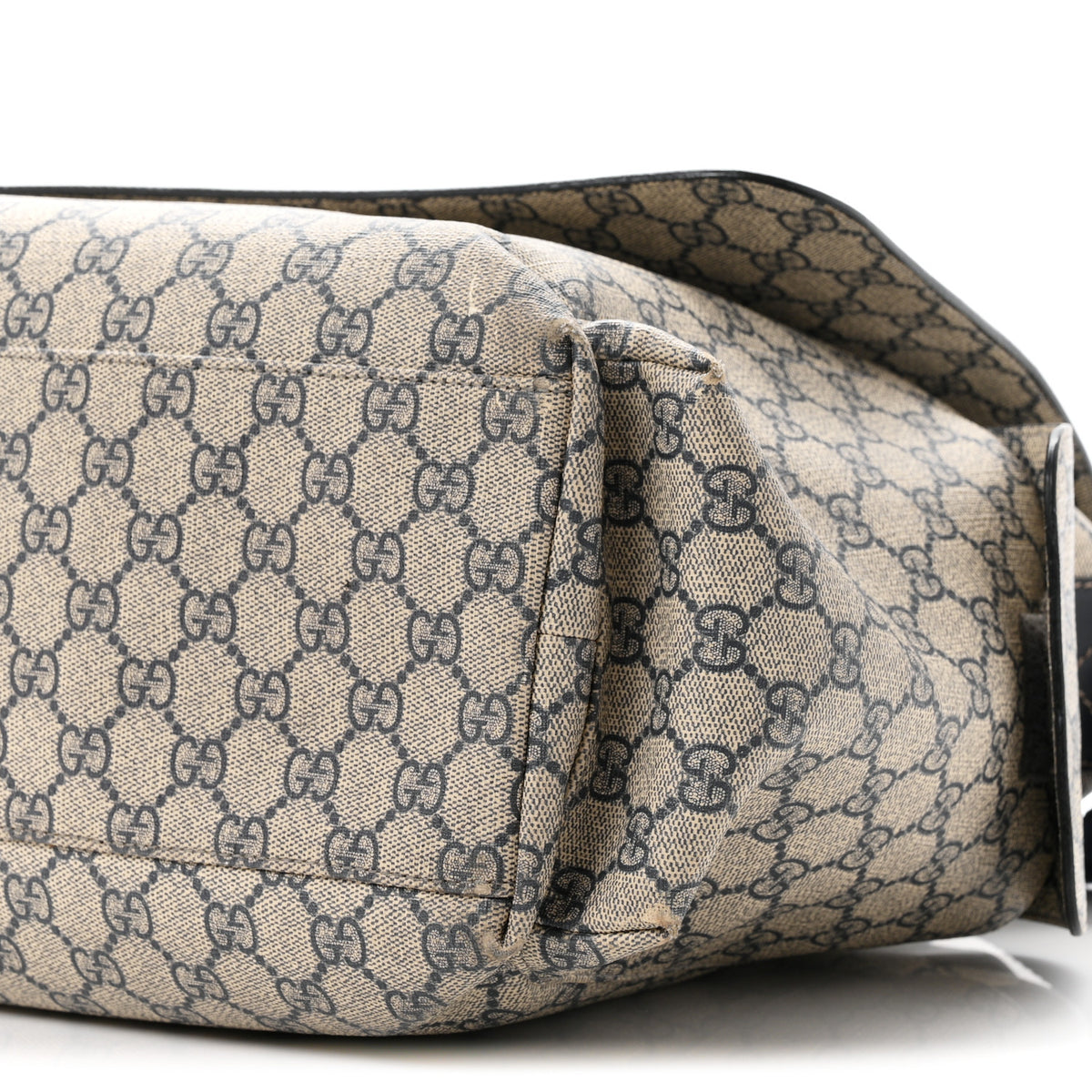 Gucci GG Supreme Monogram Selleria Calfskin Messenger Diaper Bag Navy 18 of 21