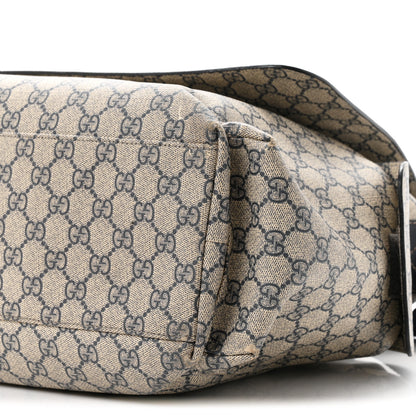 Gucci GG Supreme Monogram Selleria Calfskin Messenger Diaper Bag Navy 18 of 21