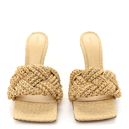 Bottega Veneta Raffia Intrecciato Lido Mule 90 Sandals 40 Cane Sugar 2 of 9