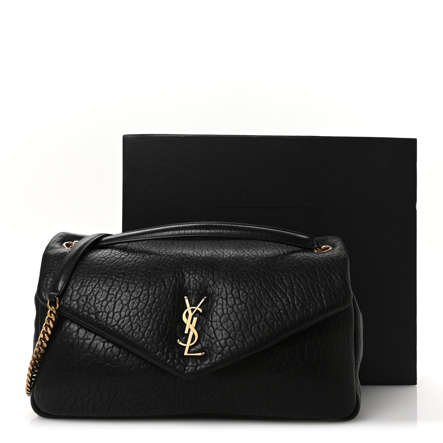 Saint Laurent Grained Lambskin Large Calypso Black 11 of 11