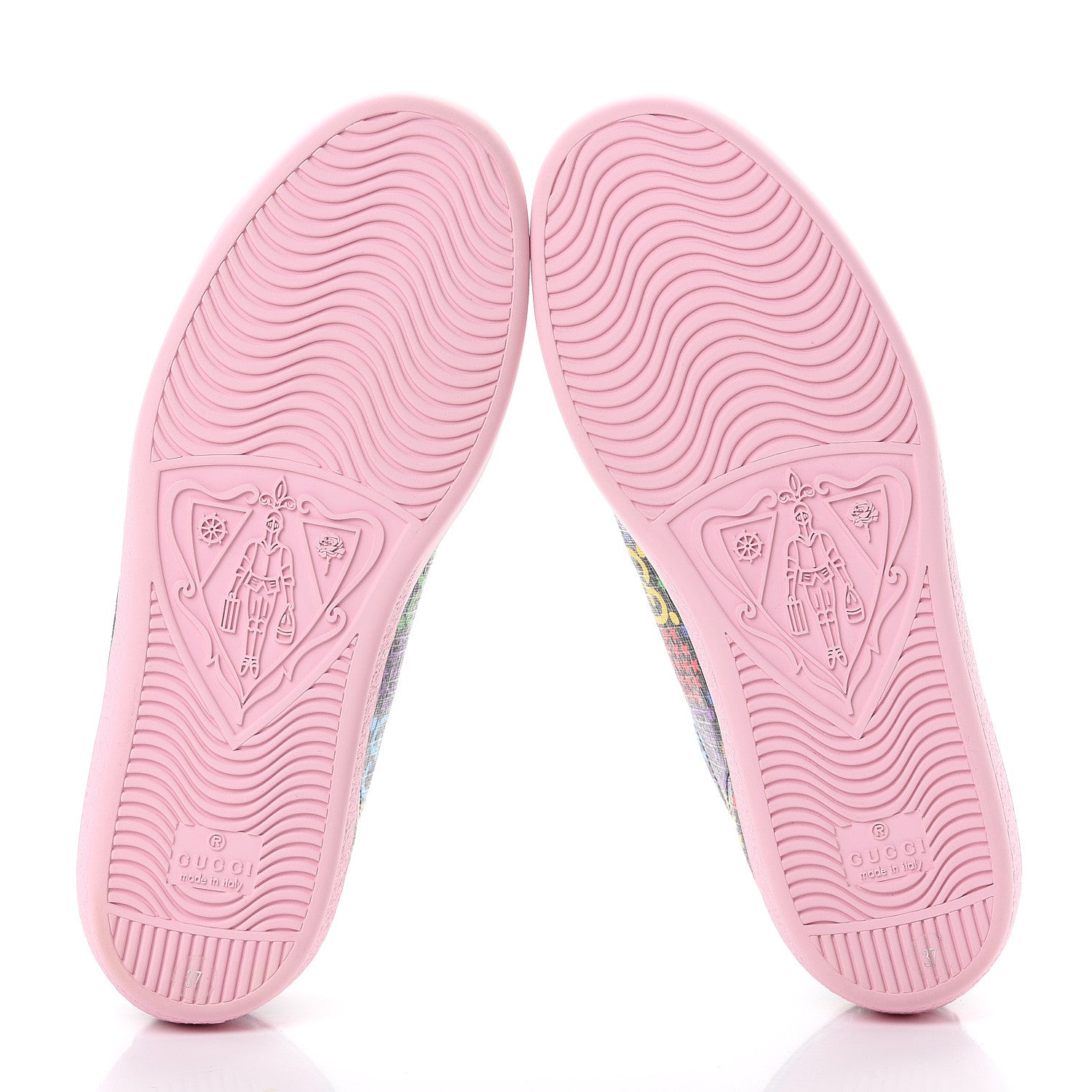 Gucci GG Supreme Monogram Psychedelic Womens Ace Sneakers 37 Black Multicolor Sugar Pink 5 of 8