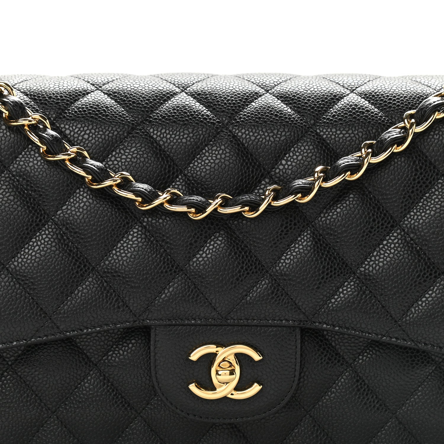 Chanel Caviar Quilted Jumbo Double Flap Black 5 of 9