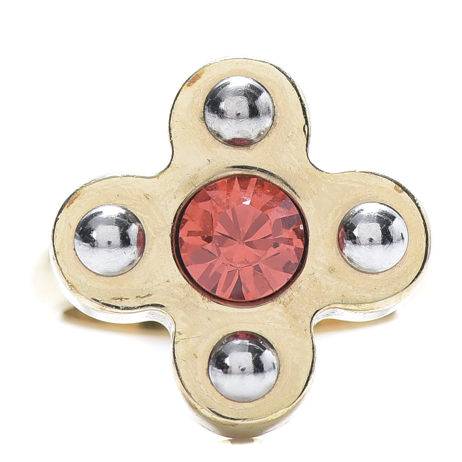 Louis Vuitton Crystal Love Letters Timeless Ring Gold M 6.5 1 of 8