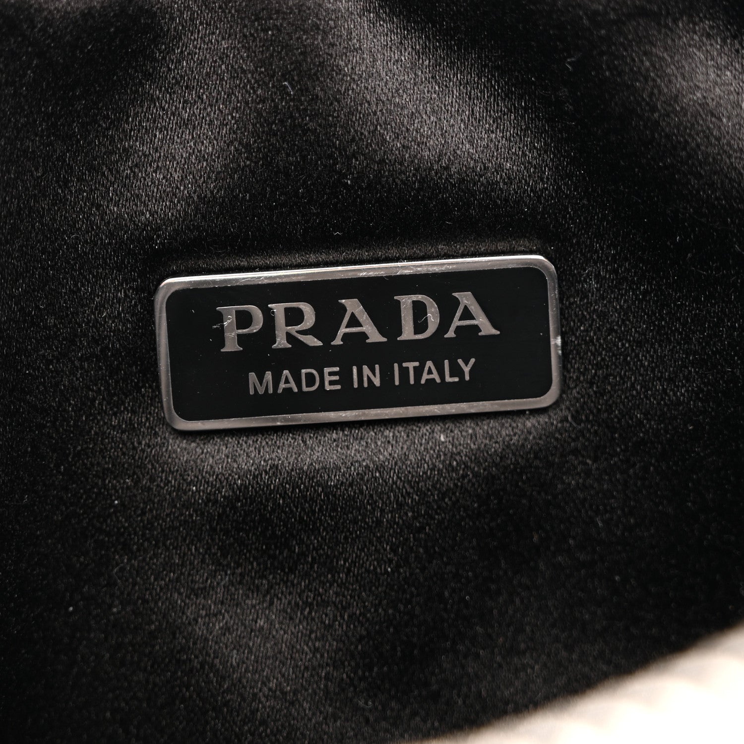 Prada Satin Crystal Triangle Pouch Cristal 6 of 10