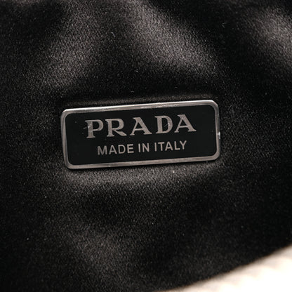 Prada Satin Crystal Triangle Pouch Cristal 6 of 10