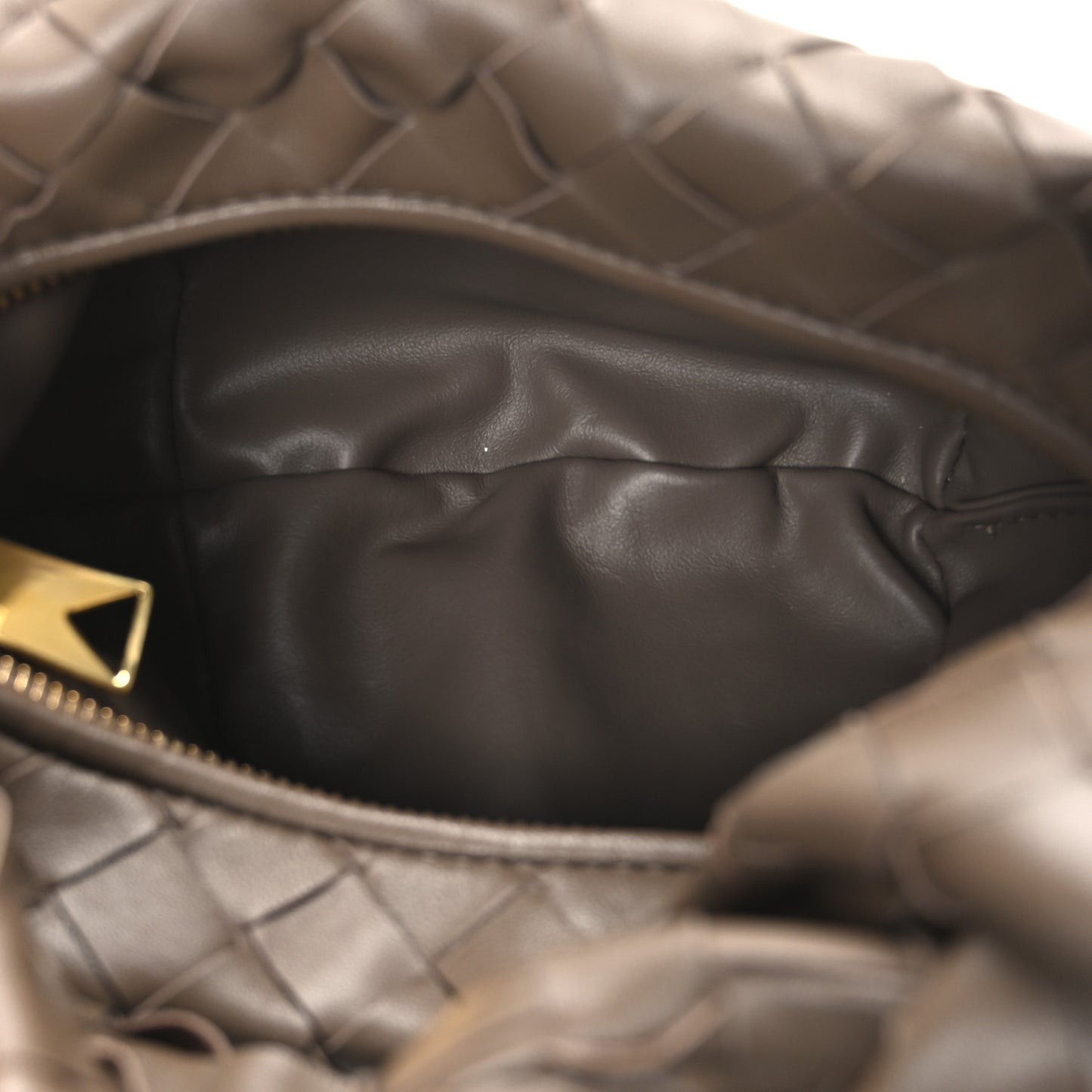 Nappa Intrecciato Mini Jodie Dark Taupe