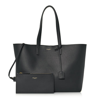 Saint Laurent Calfskin Large Shopping Tote Storm 1 of 14
