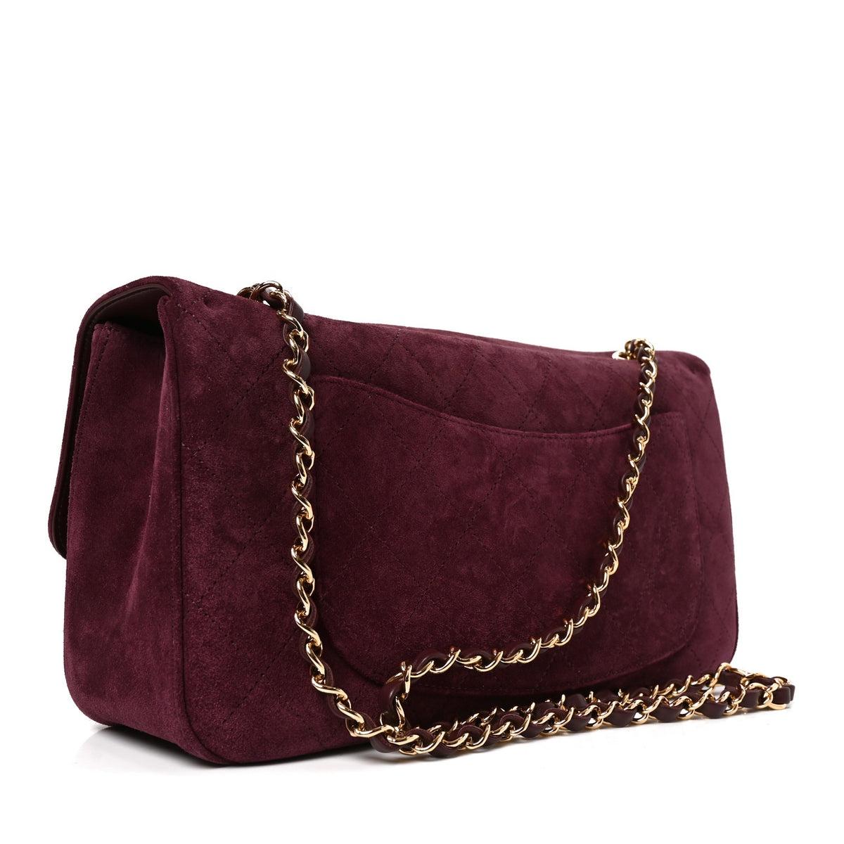 Chanel Suede Calfskin Small Souplissimo Maxi Flap Burgundy 3 of 10