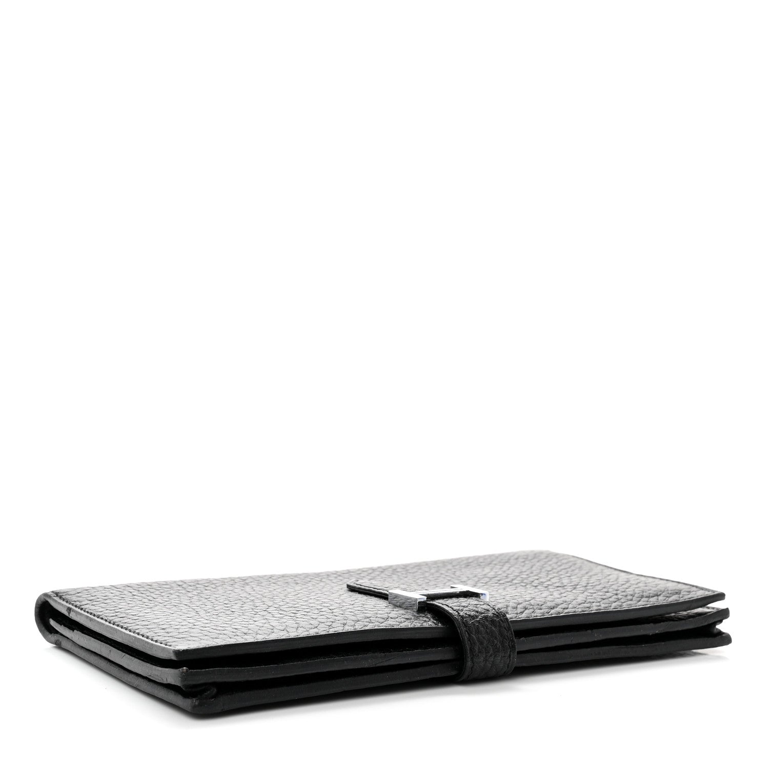 Hermes Taurillon Clemence Bearn Gusset Wallet Black 4 of 7