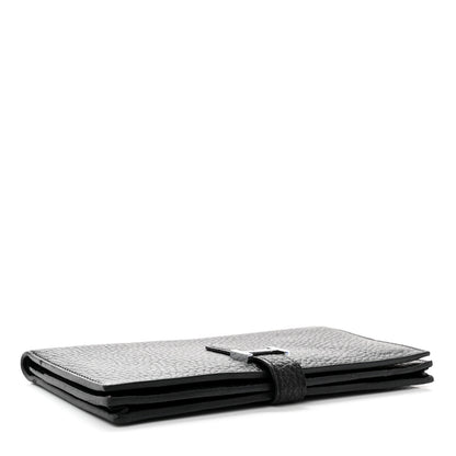 Hermes Taurillon Clemence Bearn Gusset Wallet Black 4 of 7