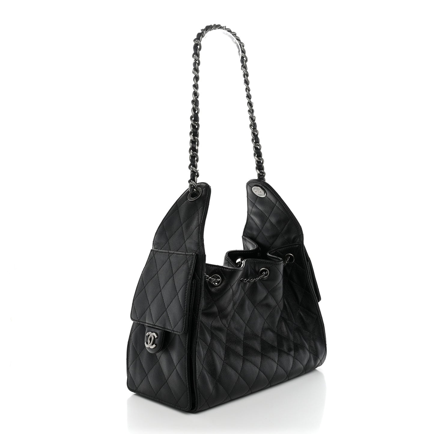 Caviar Quilted Small Chanel 25 Handbag Black