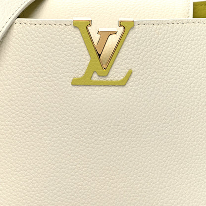 Louis Vuitton Taurillon Capucines BB White Cedrat 8 of 10