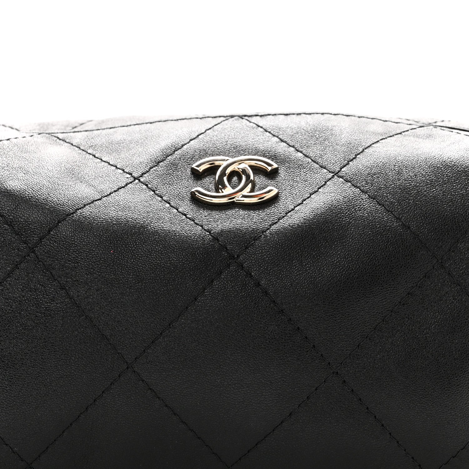 Chanel Shiny Lambskin Quilted Large Hobo Bag Black 8 of 10