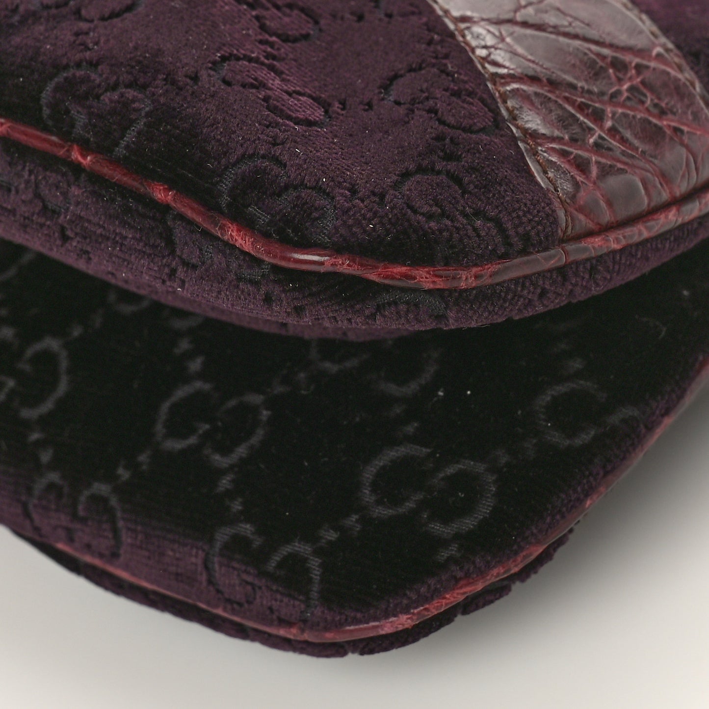 Velvet Monogram Crocodile Tom Ford Jeweled Dragon Shoulder Bag Purple Pink