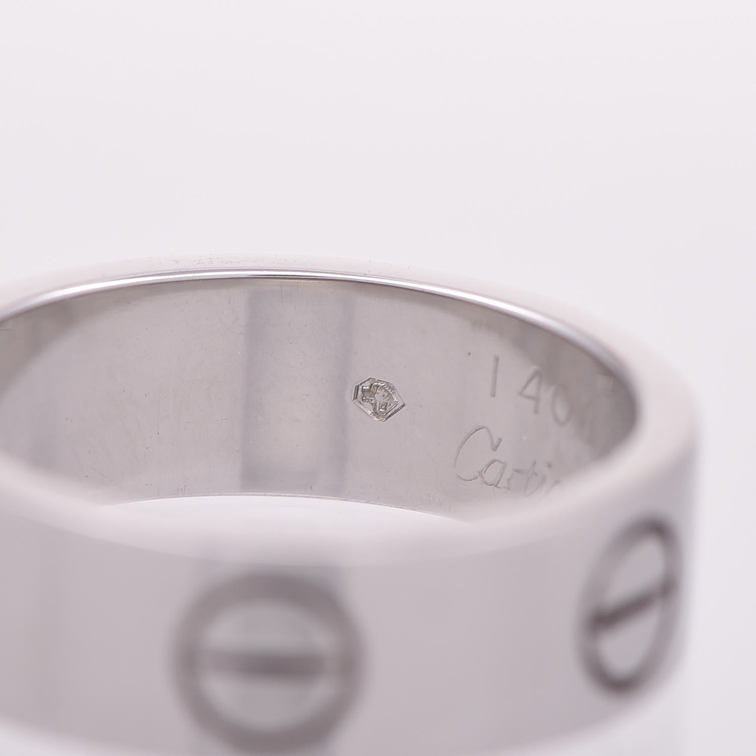 Cartier 18K White Gold 5.5mm LOVE Ring 48 4.5 3 of 6