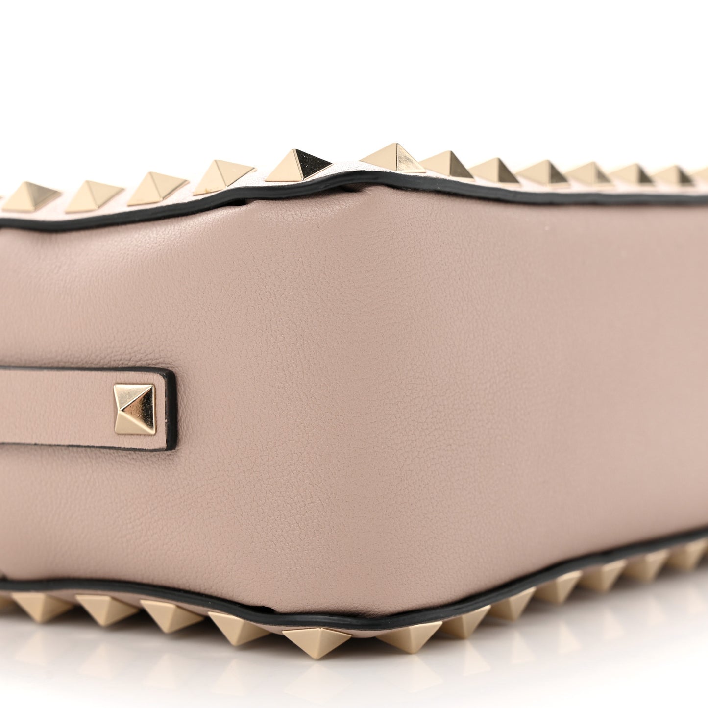 Calfskin Rockstud Camera Crossbody Bag Poudre