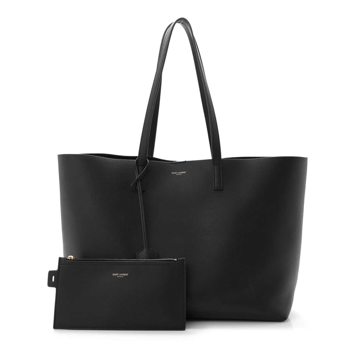 Calfskin Large Shopping Tote Black