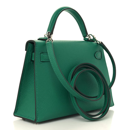 Hermes Epsom Mini Kelly Sellier 20 Vert Vertigo 3 of 10