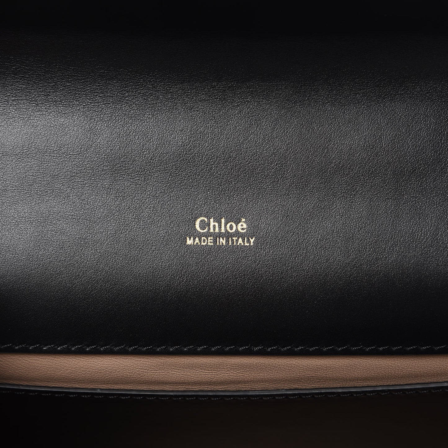 Shiny Goatskin Calfskin Aby Chain Shoulder Bag Black