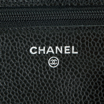 Chanel Caviar Quilted Wallet On Chain WOC Black 6 of 8