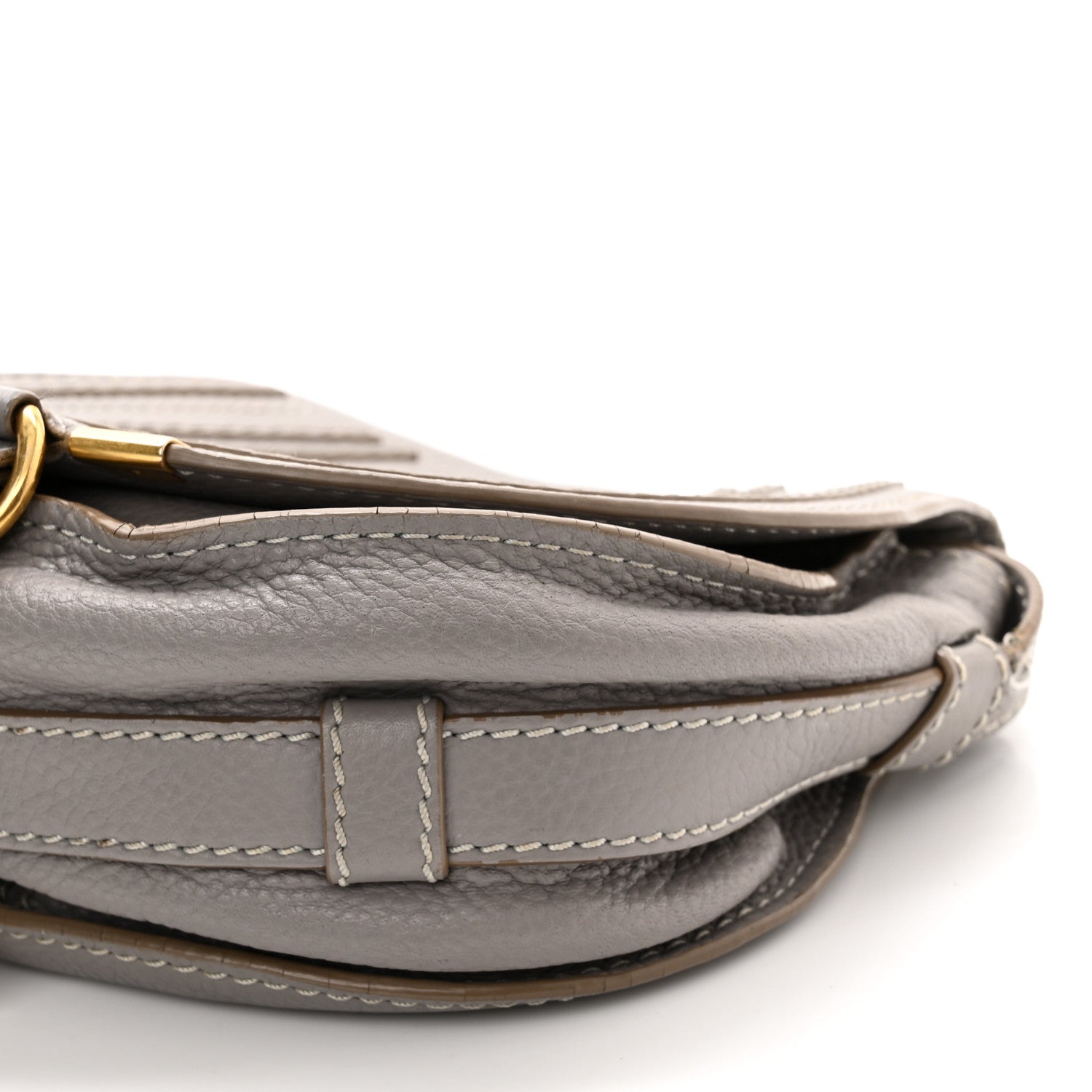 Chloe Calfskin Mini Marcie Round Crossbody Bag Grey 9 of 13