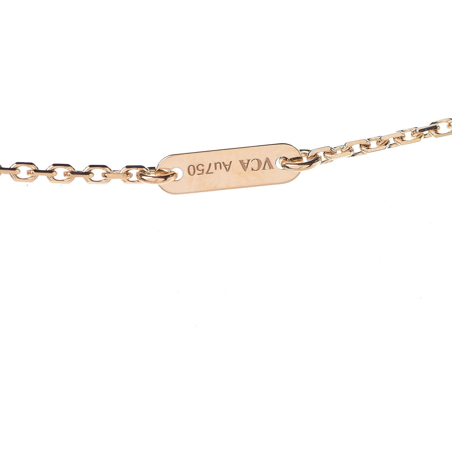 18K Yellow Gold Mother of Pearl Sweet Alhambra Pendant Necklace