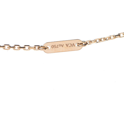Van Cleef & Arpels 18K Yellow Gold Mother of Pearl Sweet Alhambra Pendant Necklace 6 of 8