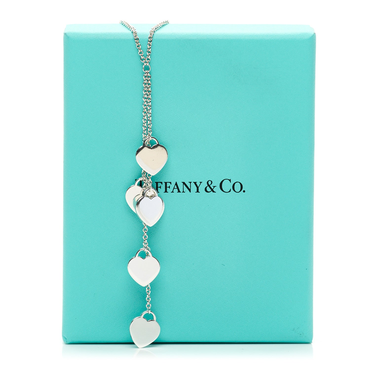 Tiffany Sterling Silver Return to Tiffany Multi Heart Tag Drop