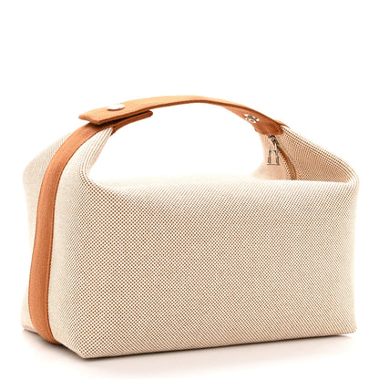 Hermes Canvas Large Bride-A-Brac Cabriole Case Biscuit 3 of 10