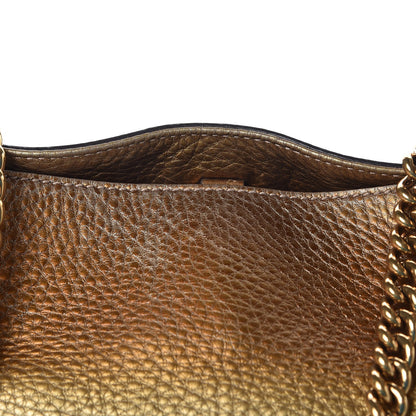 Gucci Metallic Pebbled Calfskin Medium Soho Chain Shoulder Bag Gold Ombre 8 of 13