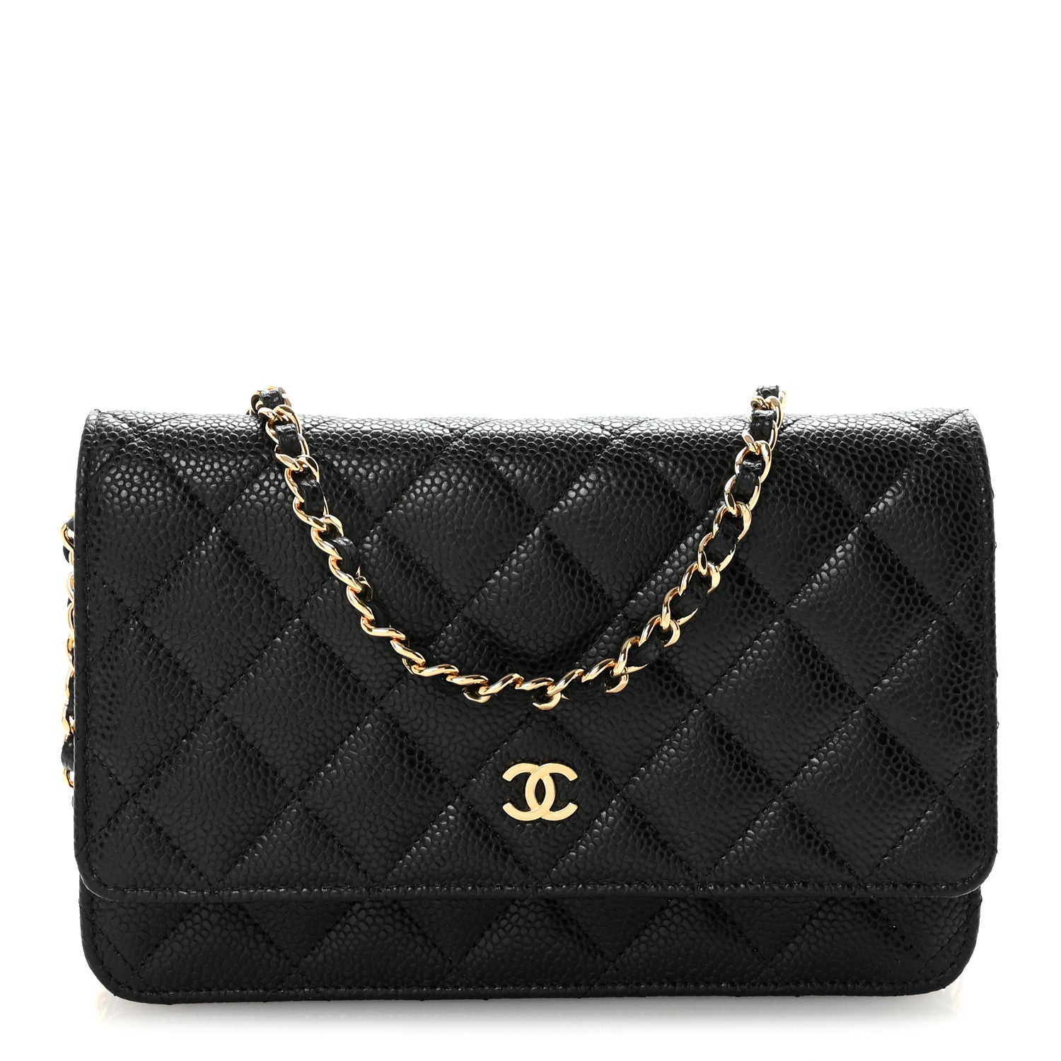 Chanel Caviar Quilted Wallet on Chain WOC Black 1 of 12