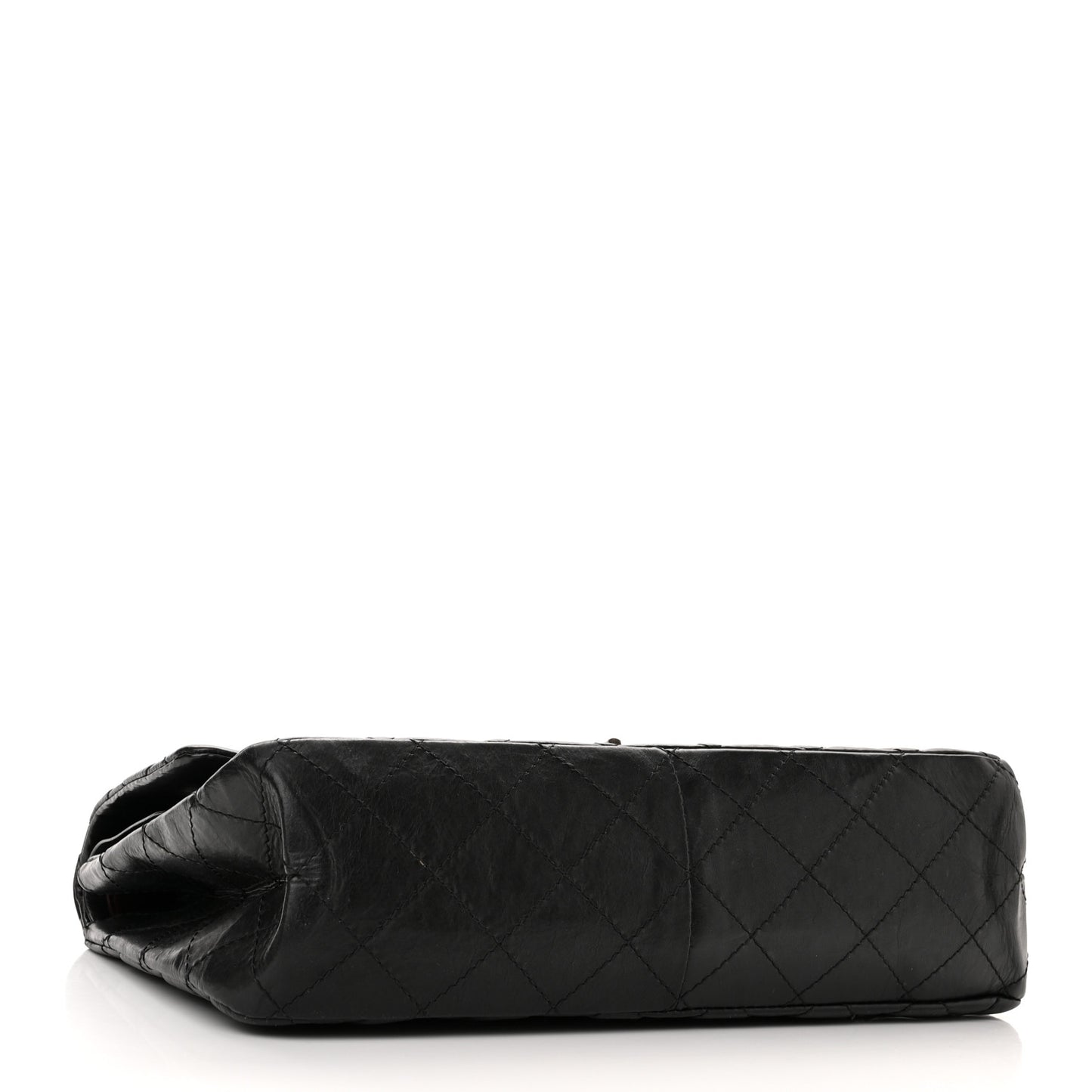 Aged Calfskin Quilted 2.55 Reissue 227 Flap Black
