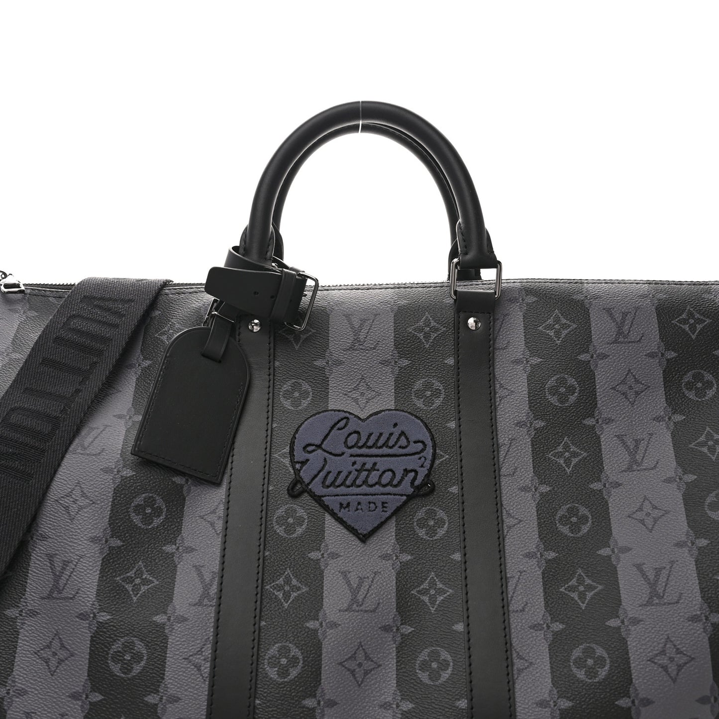 X NIGO Monogram Eclipse Stripes LV Keepall Bandouliere 50