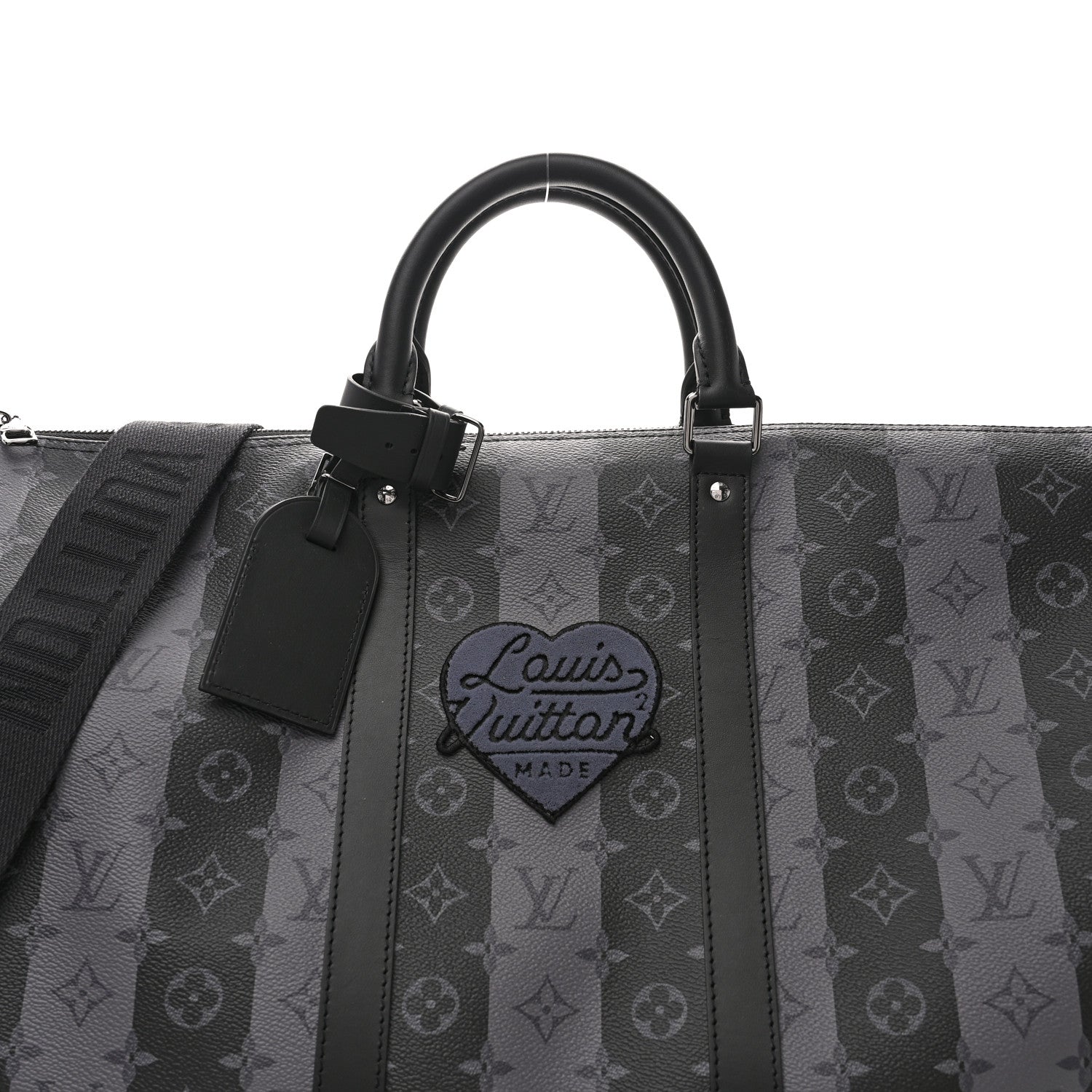 Louis Vuitton X NIGO Monogram Eclipse Stripes LV Keepall Bandouliere 50 6 of 8