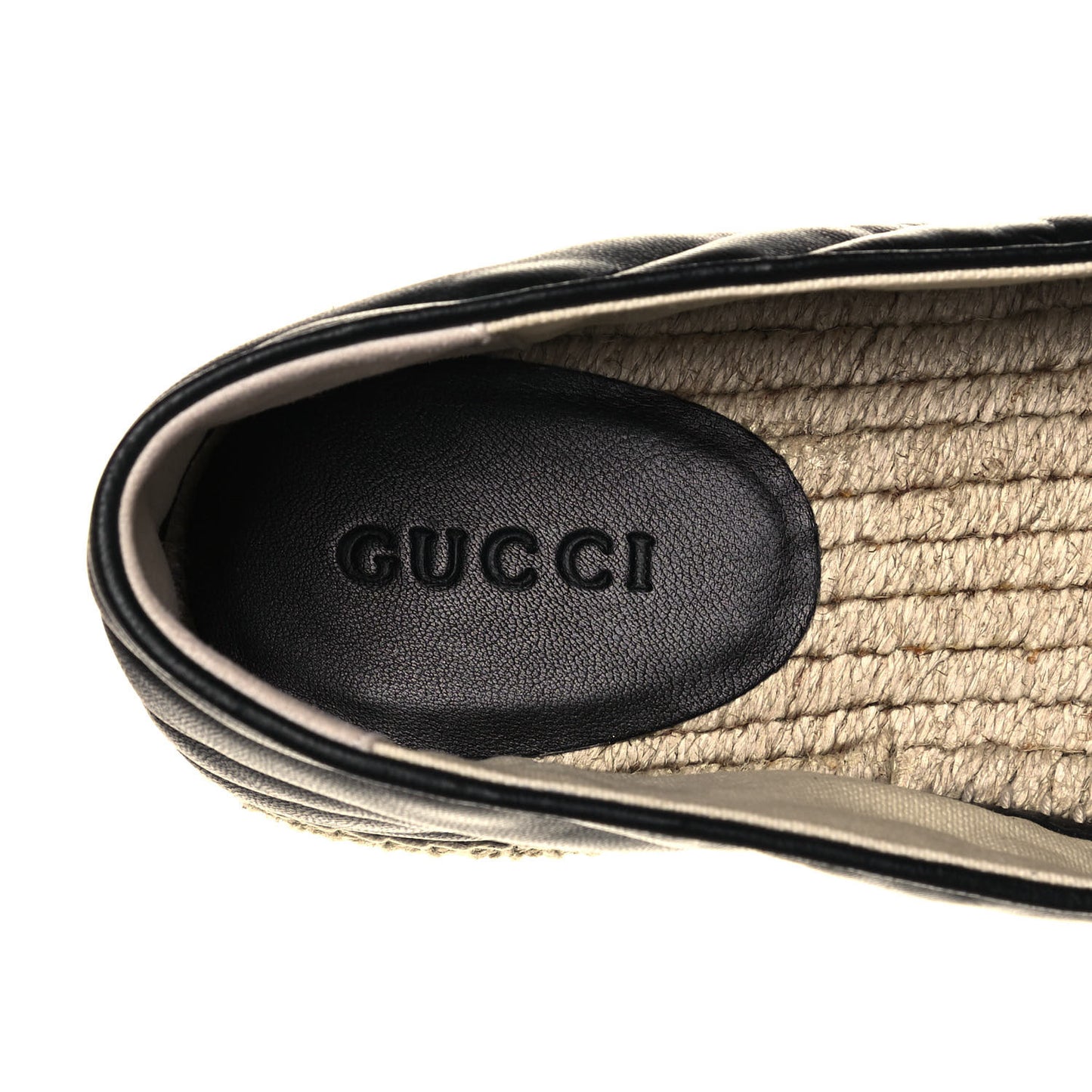 Nappa Matelasse Mens GG Marmont Espadrilles 9.5 Black