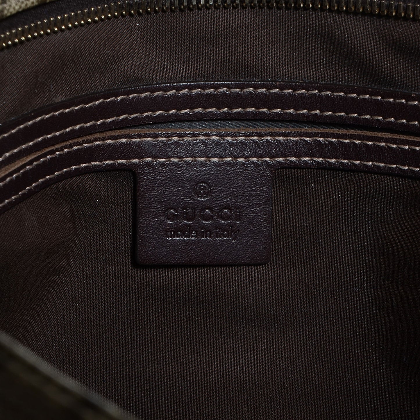 GG Plus Monogram Large Flat Messenger Bag Beige Brown