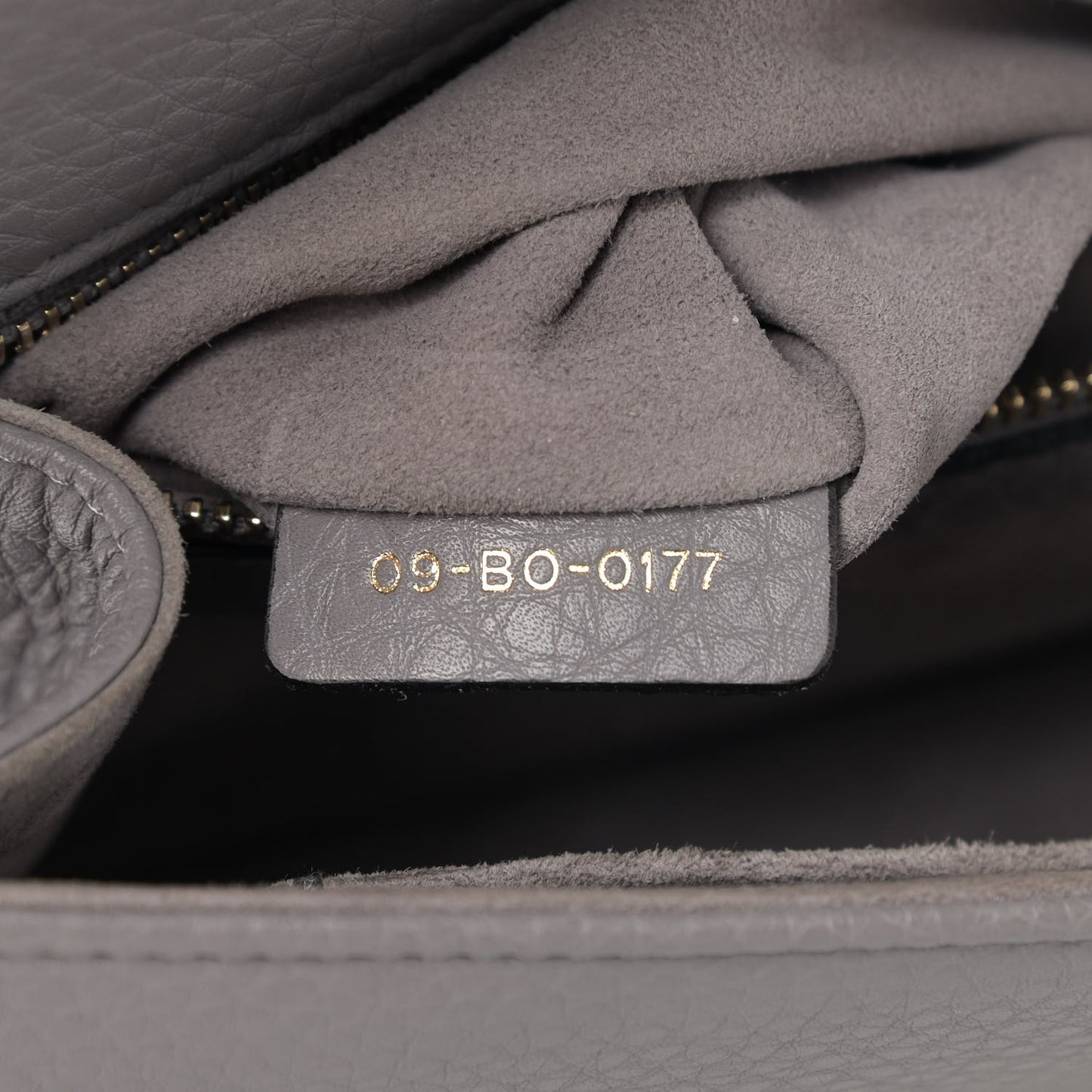 Grained Calfskin Medium Diorama Flap Bag Grey