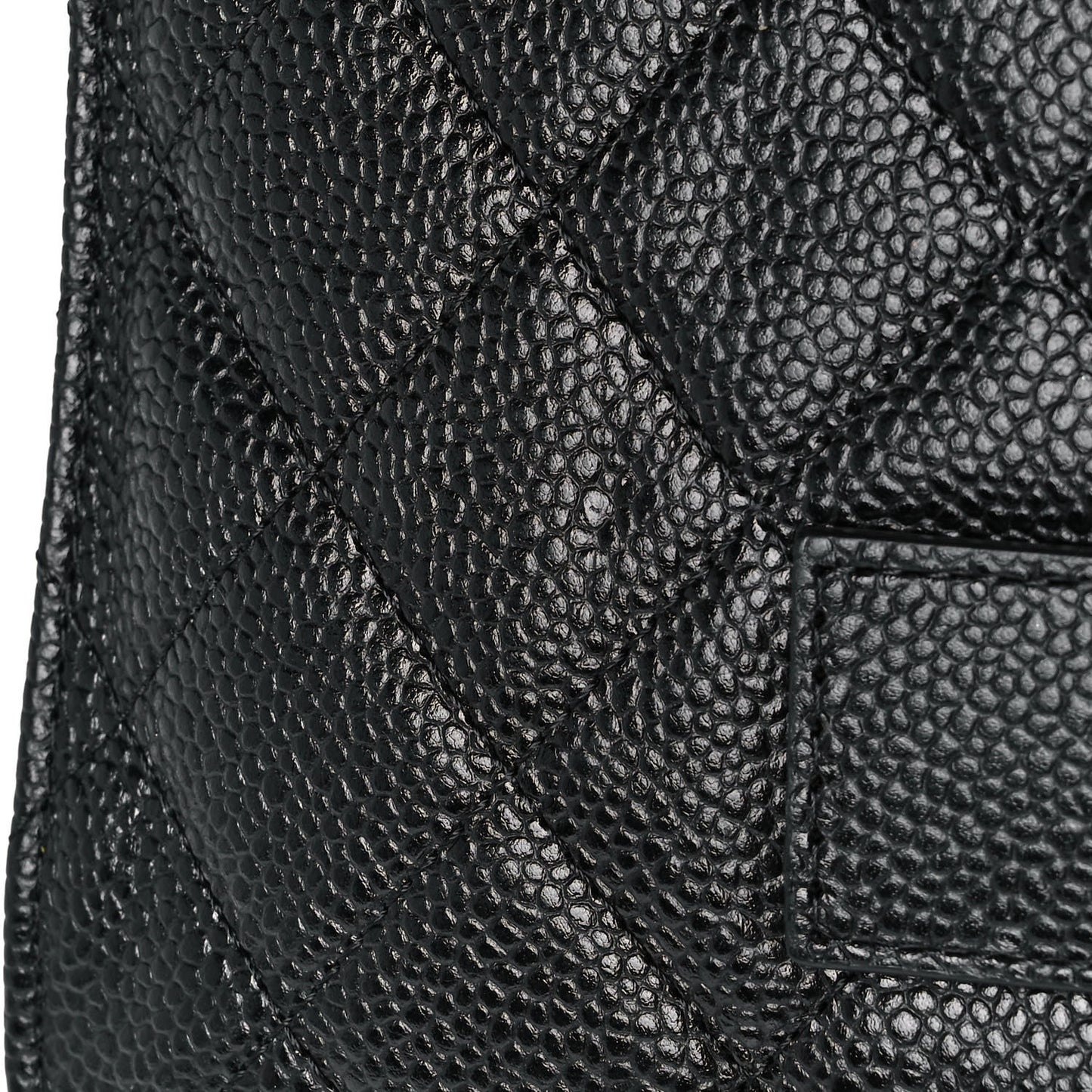 Caviar Quilted Document Portfolio Holder Black