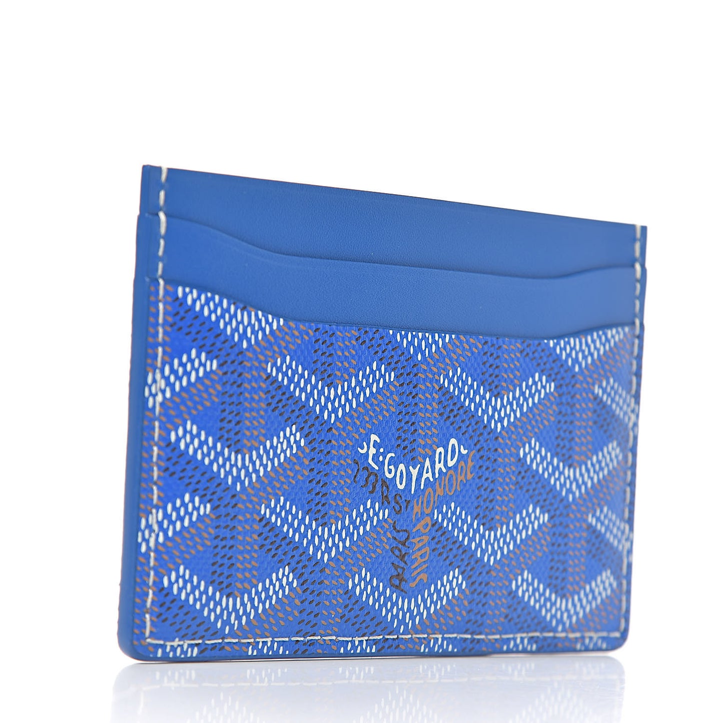 Goyardine Saint Sulpice Card Holder Sky Blue