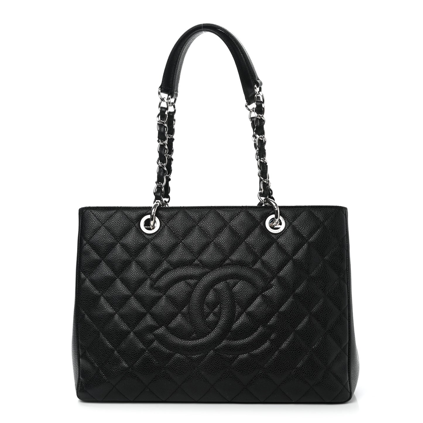 Caviar Quilted Grand Shopping Tote GST Black