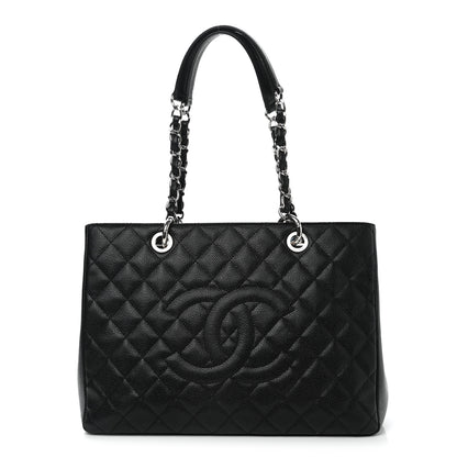 Chanel Caviar Quilted Grand Shopping Tote GST Black 1 of 15