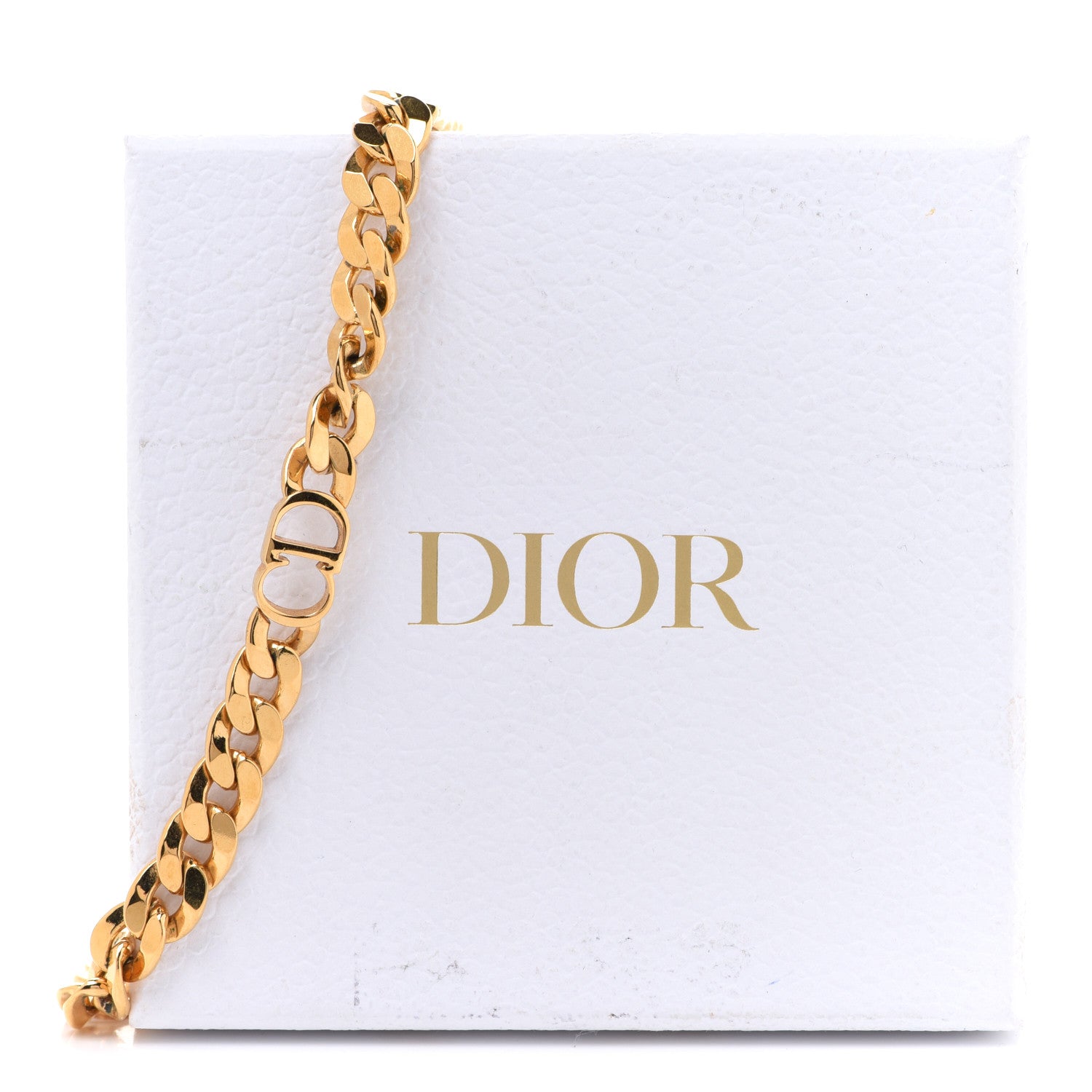 Christian Dior Metal CD Choker Necklace Gold 8 of 8