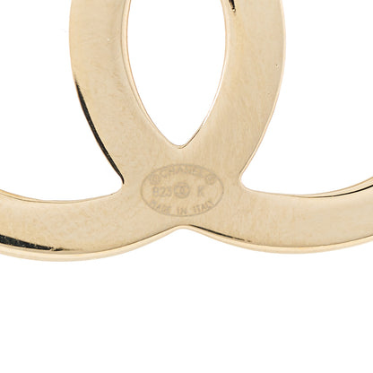 Chanel Crystal CC Earrings Gold 4 of 5