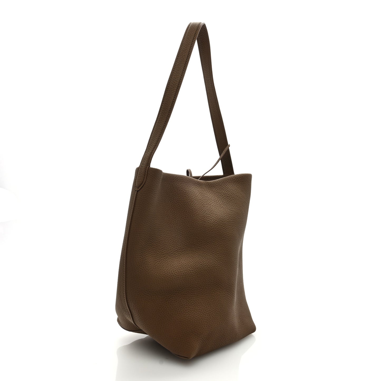 Grained Calfskin Medium N/S Park Tote Taupe