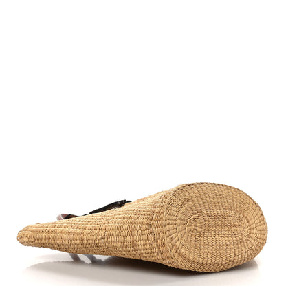 Loewe Calfskin Raffia Paulas Ibiza Small Basket Tote Bag Natural Tan 4 of 8