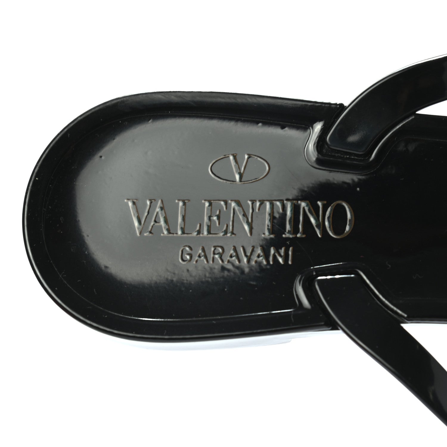 Valentino Garavani PVC Jelly Rockstud Bow Thong Sandals 39 Black 7 of 7