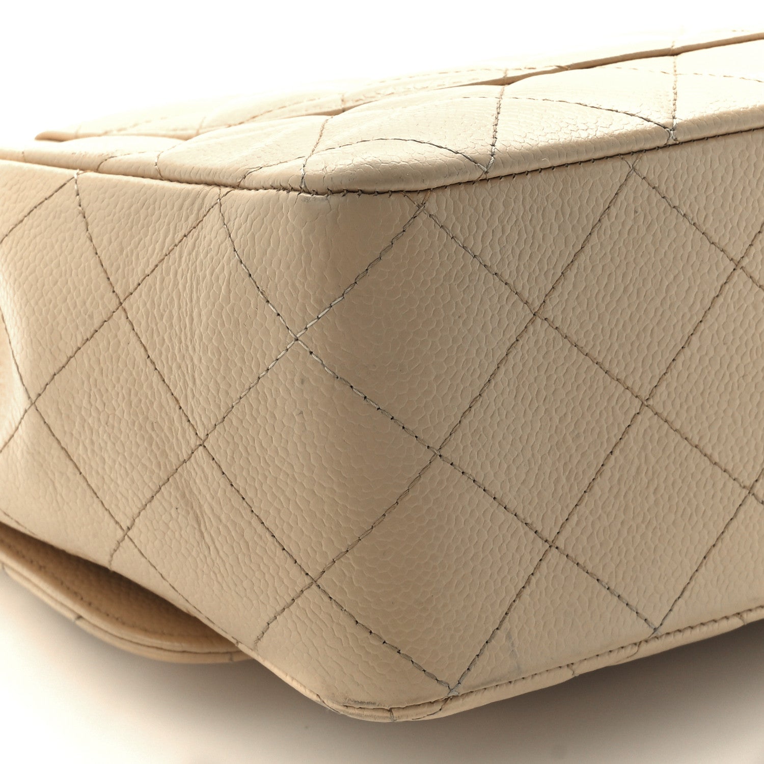 Chanel Caviar Quilted Jumbo Single Flap Beige Clair 11 of 12